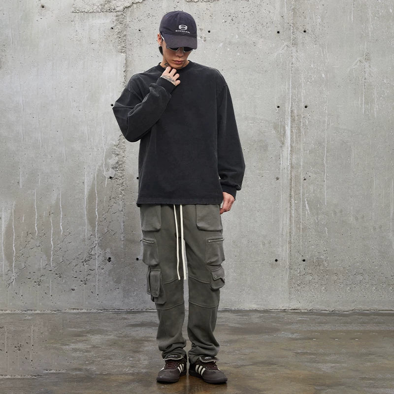 F2CE Gun Bag Tactical Vibe Function Multi Zipper Three Dimensional Pocket Work Pants Casual Loose All Cotton Straight leg Guard Pants