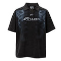F2CE heavy-duty washed vintage polo shirt, American retro high street printed couple T-shirt, summer loose casual short sleeved shirt