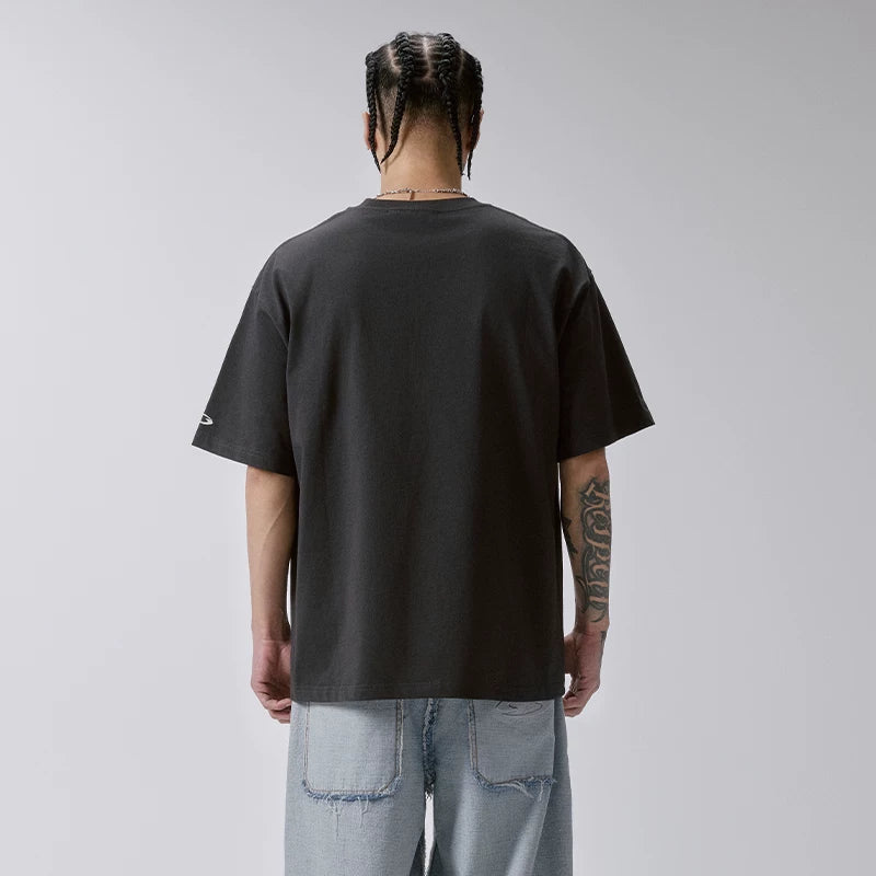 F2CE American high street dark style T-shirt silhouette prayer character print oversized loose casual short sleeved men