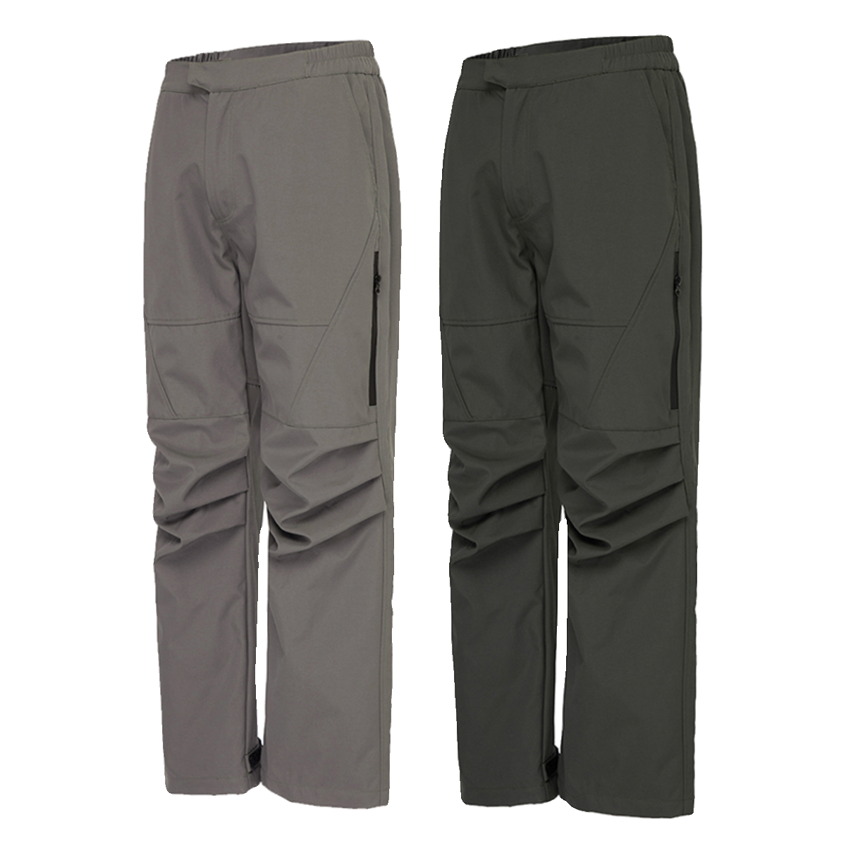 F2CE Nylon Knee Fold Thickened High Street Vibe Work Pants Loose Straight Pocket Parachute Pants Casual Pants