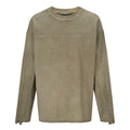 F2CE waste soil wind old dirty dyeing machine with rough edges long sleeved deconstruction splicing trendy high street loose men's and women's base shirts