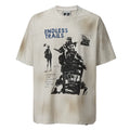 F2CE Trendy Heavy Old Mud Dyeing Printed Short Sleeve Loose Wide Couple Casual Versatile T-shirt Half Sleeve