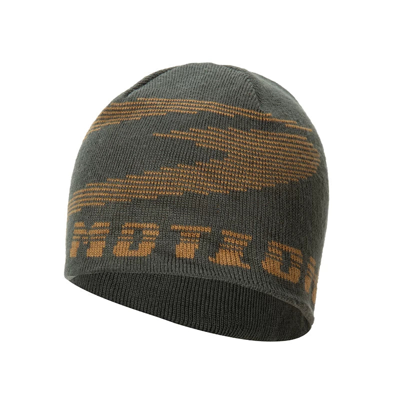 F2CE Trendy Outdoor Mountaineering Knitted Hat for Men and Women, Autumn and Winter Big Head Waist Cold Hat, Warm Hat, Woolen Hat