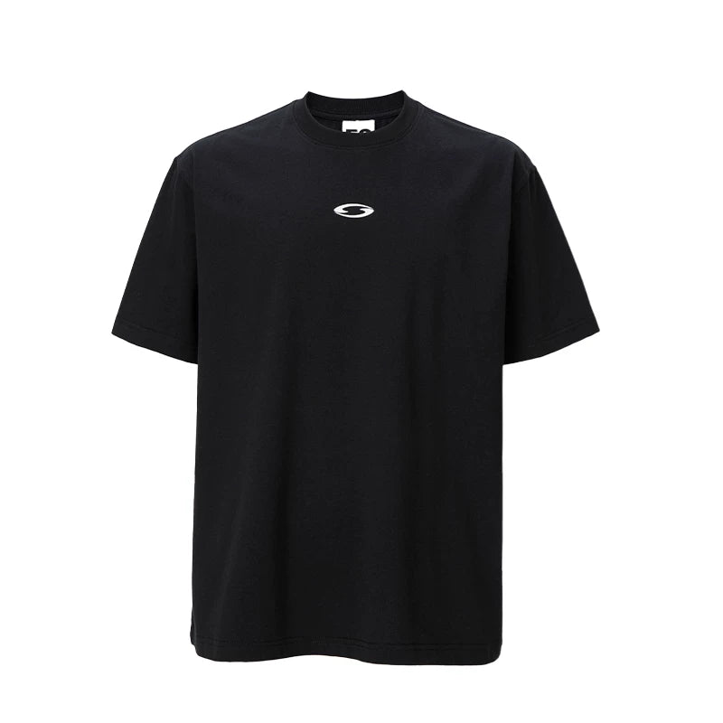 F2CE basic logo printed couple short sleeved heavy loose retro cleanfit simple versatile T-shirt for men and women