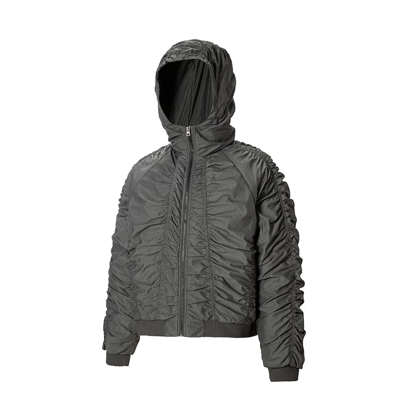 F2CE pleated retro bomber loose cotton jacket, American trend flight jacket, thick and warm M1 cotton jacket