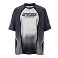 F2CE trendy short sleeved moisture absorbing quick drying retro casual patchwork printed contrasting color jersey sports top men's T-shirt