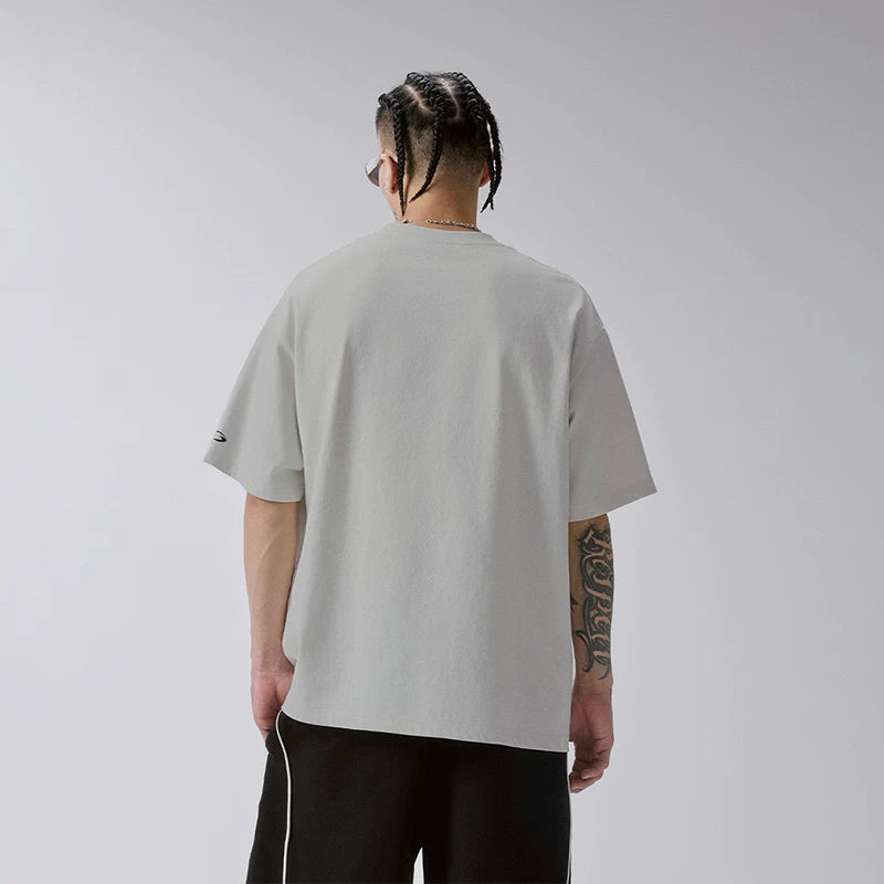 F2CE American Trendy Printed Vintage Round Neck Short Sleeve Loose Trendy High Street Casual T-shirt for Men and Women