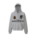 F2CE trendy loose hooded cardigan embroidered gray hoodie men's top autumn/winter casual hoodie zipper jacket