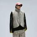 F2CE Trend Function Deconstruction Color blocked Cotton Jacket Vest Winter Thick Warmth Vibe Loose Couple Tank Top Coat