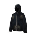 F2CE heavy-duty vintage washed denim jacket deconstruction splicing mud dyed hooded loose casual autumn and winter jacket cardigan