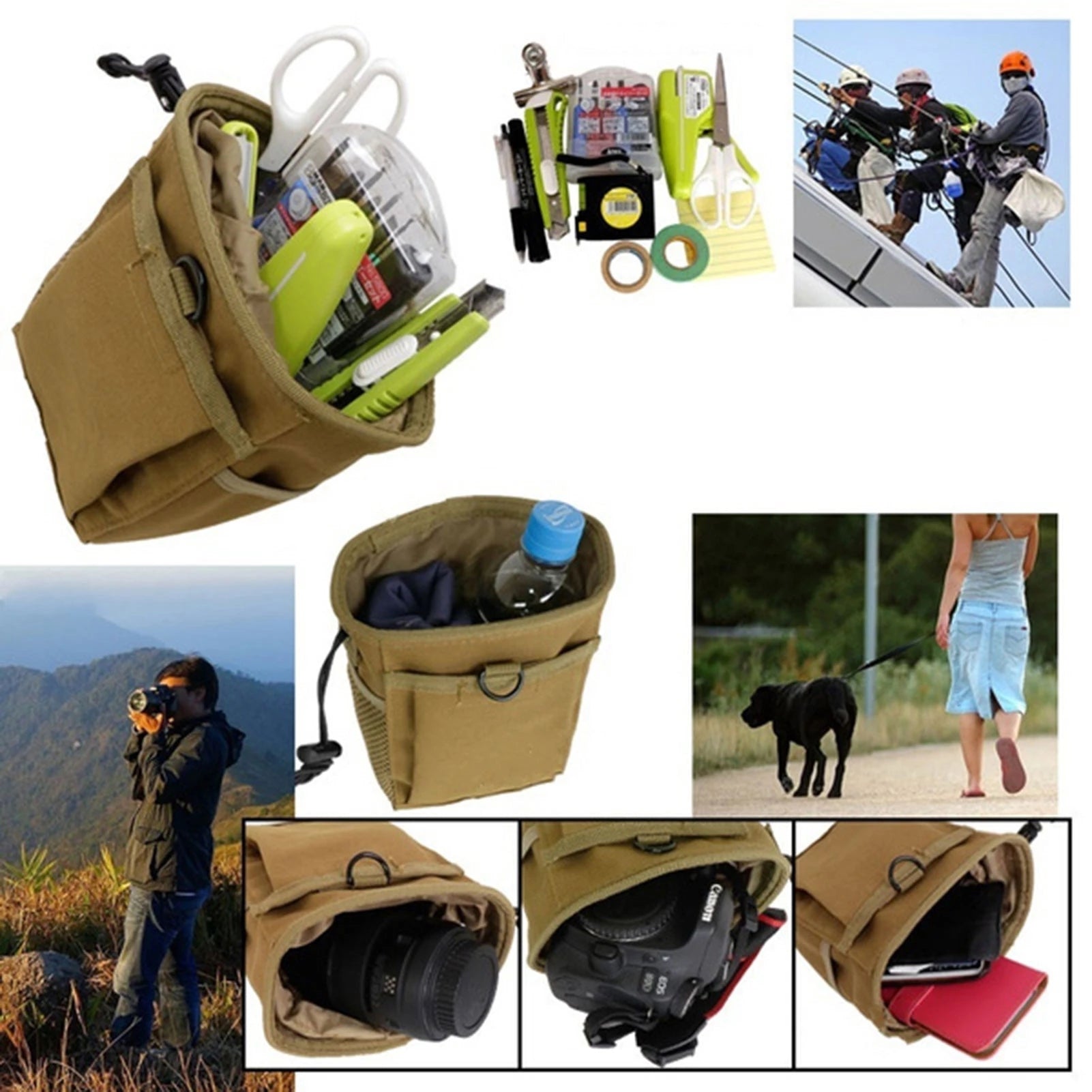 Outdoor MOLLE Tactical Bag – Dump Pouch & Magazine Pouch, EDC Utility Waist Pack for Shooting, Hunting, Airsoft & Survival