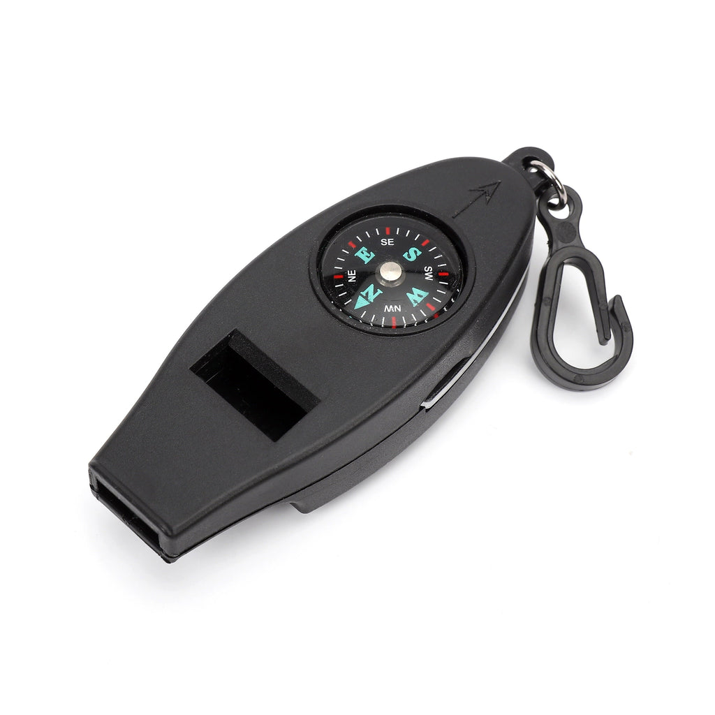 Black 4-Function Plastic Whistle