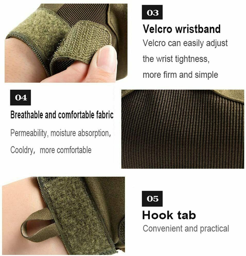 MilitaryKart Tactical Gloves – Hard Knuckle, Touchscreen, Full Finger & Fingerless Options