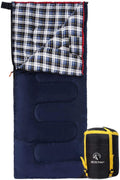 Cotton Flannel Sleeping Bag for Camping Backpacking,4 Season Adults Cold Weather Envelope Sleeping Bags with 2/3/4Lbs Filling