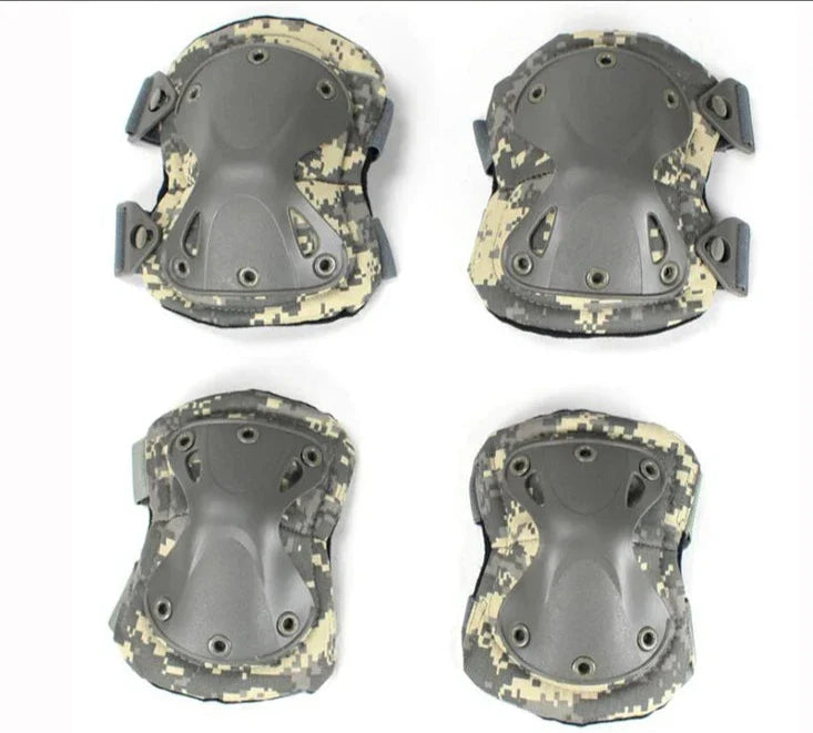 Tactical Knee & Elbow Pads Set – Camo Protective Gear for Hunting, Skating & Outdoor Sports