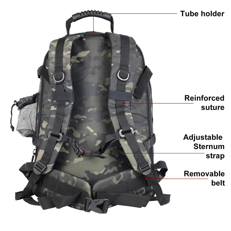 60L Military Tactical Backpack – Expandable Waterproof Outdoor Rucksack for Camping, Hiking & Travel | MilitaryKart