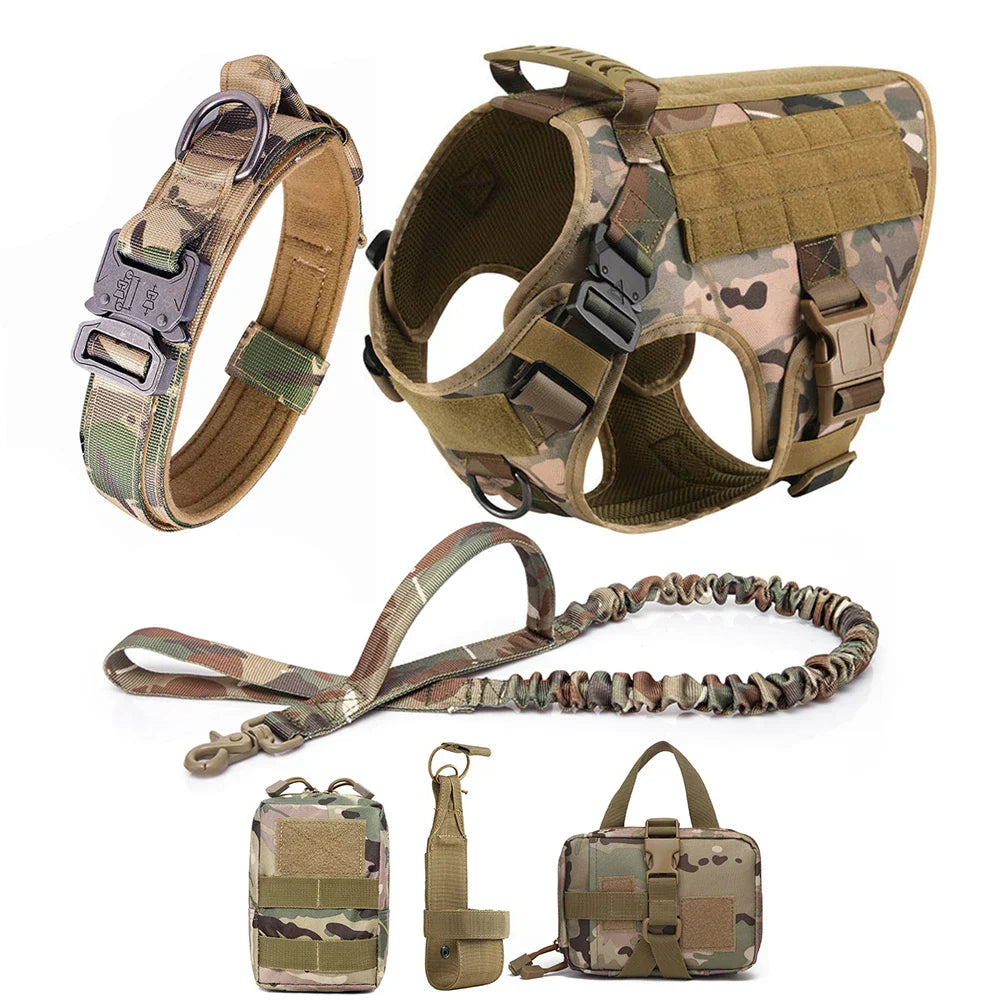 Heavy-Duty Tactical No-Pull Dog Harness Kit