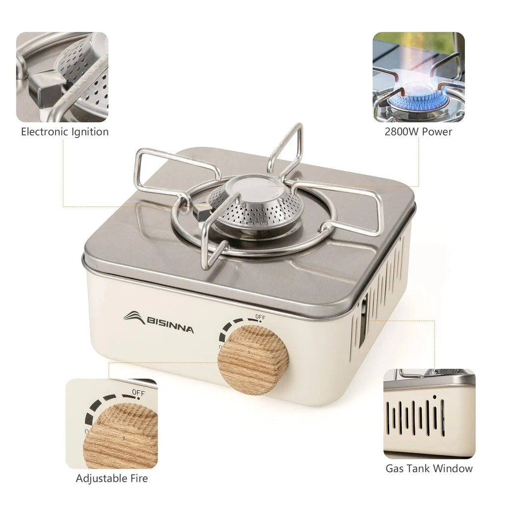 Mini Foldable Camping Stove – Portable Backpacking Gas Stove for Hiking & Outdoor Cooking