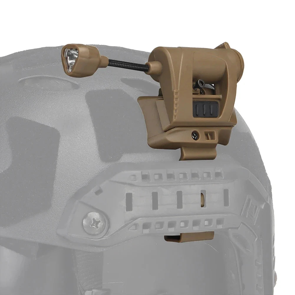 3-Mode Tactical LED Helmet Light with Mount – Hands-Free Outdoor Lighting