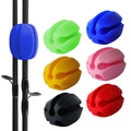 Silicone Fishing Rod Holder Set – 6pcs Soft Rubber Straps for Rod Protection & Storage