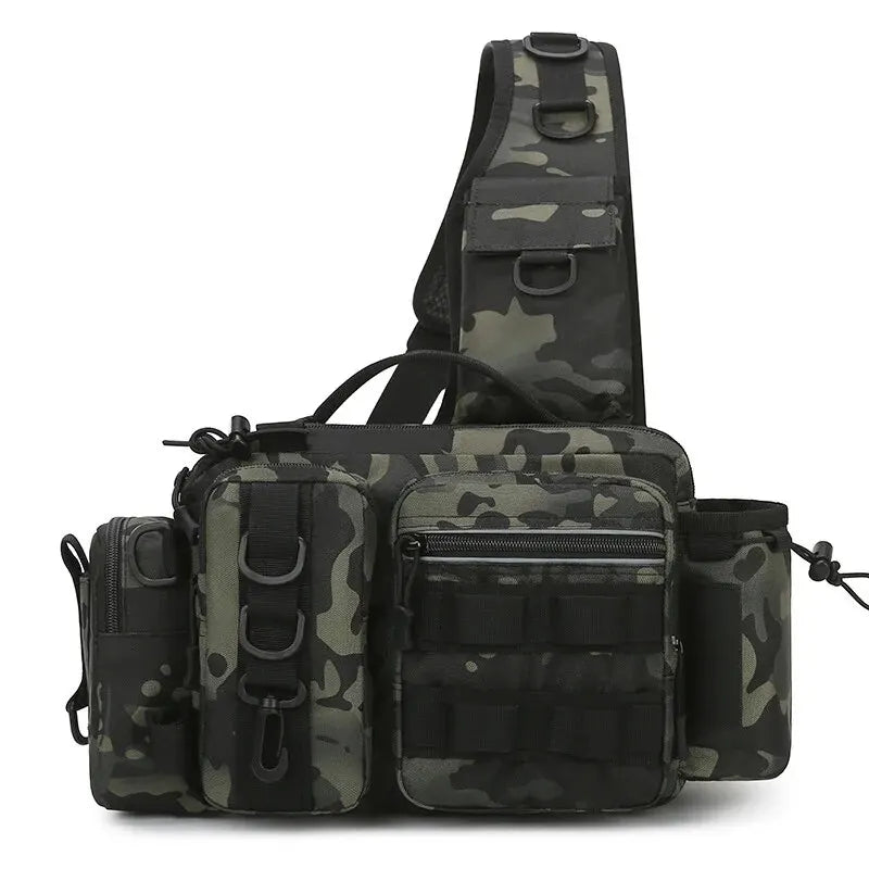 Fishing Backpack with Rod Holder – Waterproof Tactical Tackle Bag