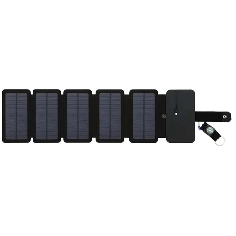 Foldable Solar Panel USB Charger – Portable Outdoor Solar Power Bank for Camping & Hiking