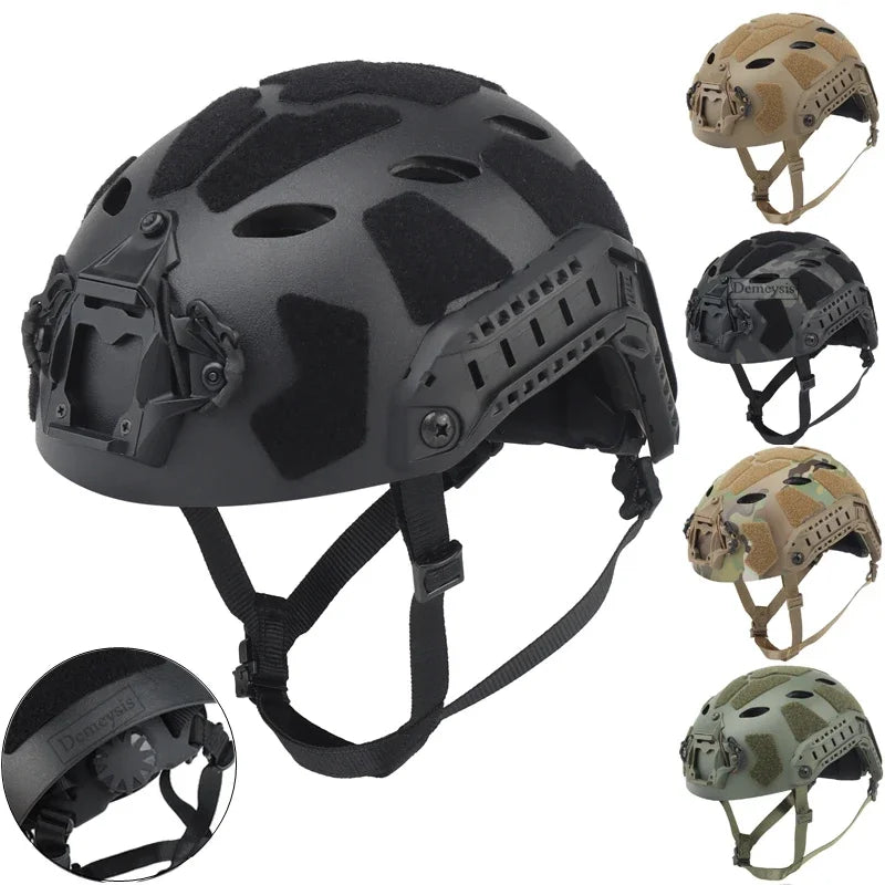Lightweight FAST Helmet with NVG Mount & Side Rails – Airsoft & Paintball Protective Gear