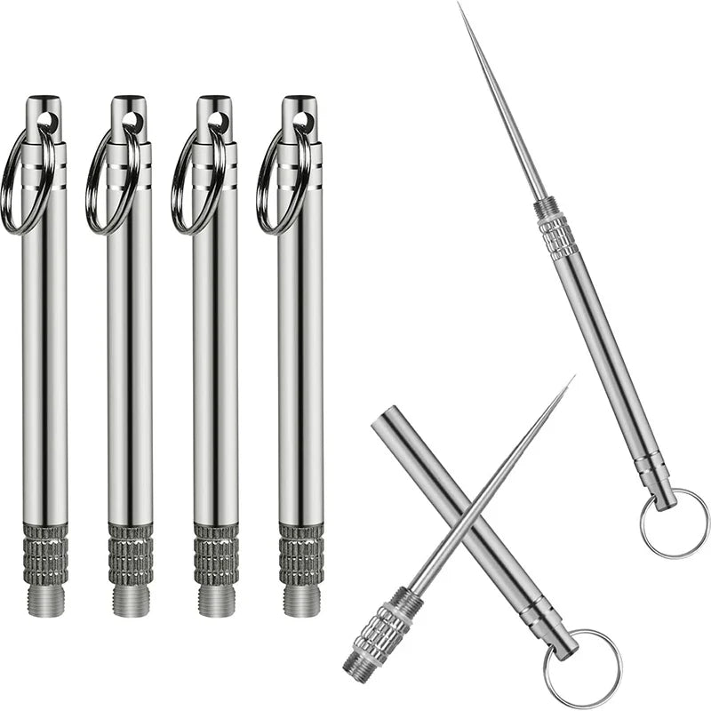 Ultra-Durable Titanium Toothpick – Reusable Waterproof EDC Travel Pick (2/4 Pack)