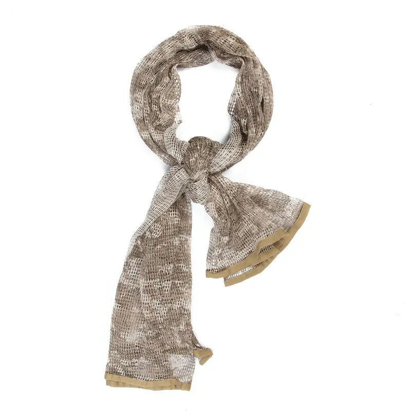 Camo Mesh Tactical Scarf – Breathable Multi-Use Outdoor & Concealment Gear