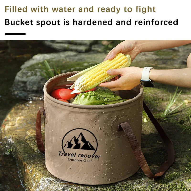 All-Purpose Foldable Water Bucket – Portable Collapsible PVC Pail for Camping, Fishing, Car Wash & Home