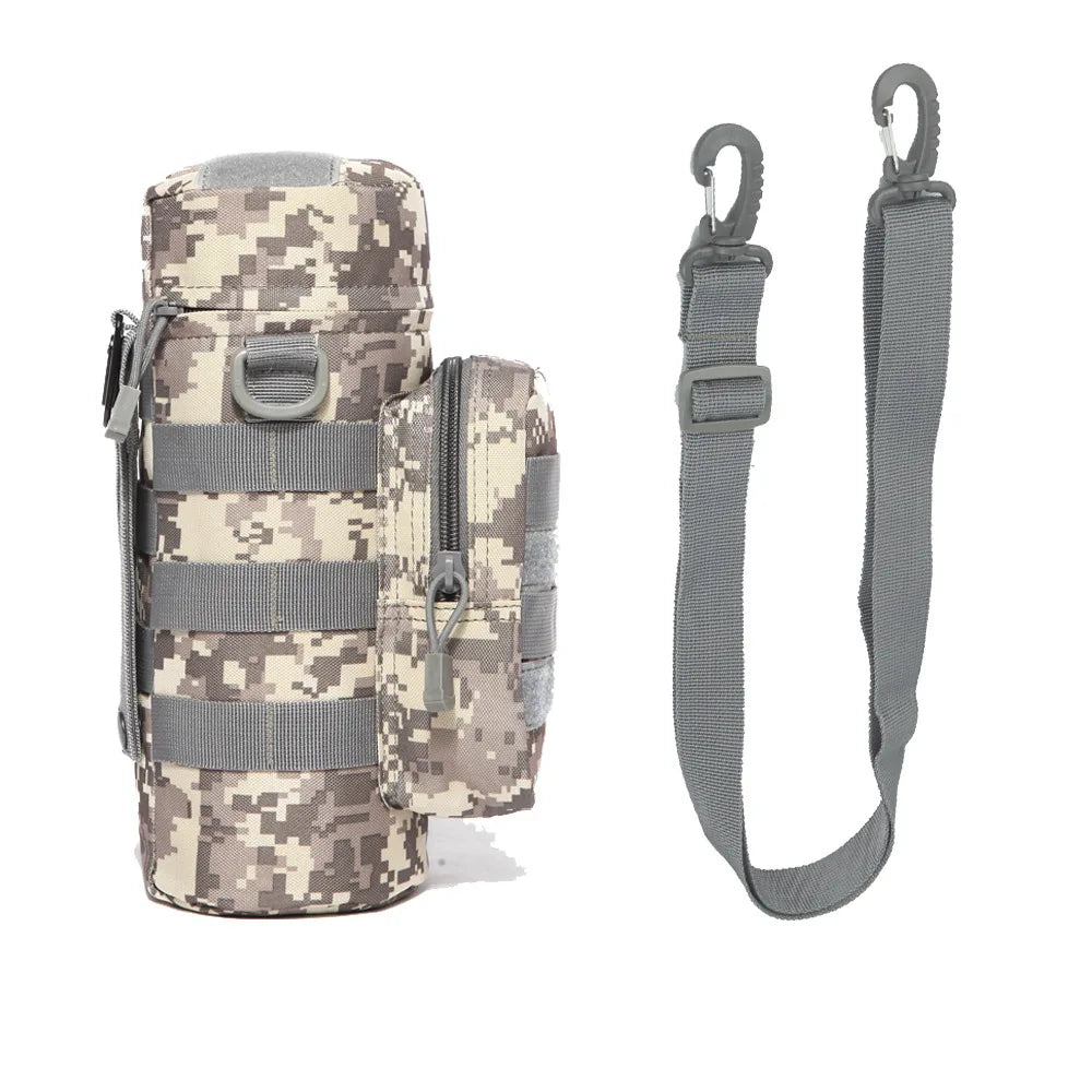 Tactical MOLLE Water Bottle Pouch – Insulated Carrier with Detachable Strap