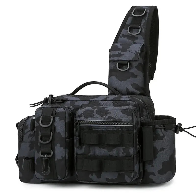 Fishing Backpack with Rod Holder – Waterproof Tactical Tackle Bag