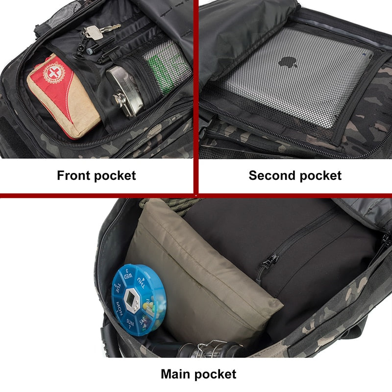 60L Military Tactical Backpack – Expandable Waterproof Outdoor Rucksack for Camping, Hiking & Travel | MilitaryKart