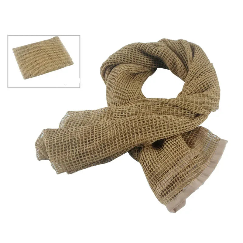 Camo Mesh Tactical Scarf – Breathable Multi-Use Outdoor & Concealment Gear