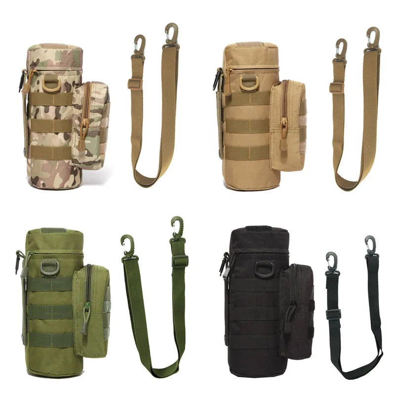 Tactical MOLLE Water Bottle Pouch – Insulated Carrier with Detachable Strap