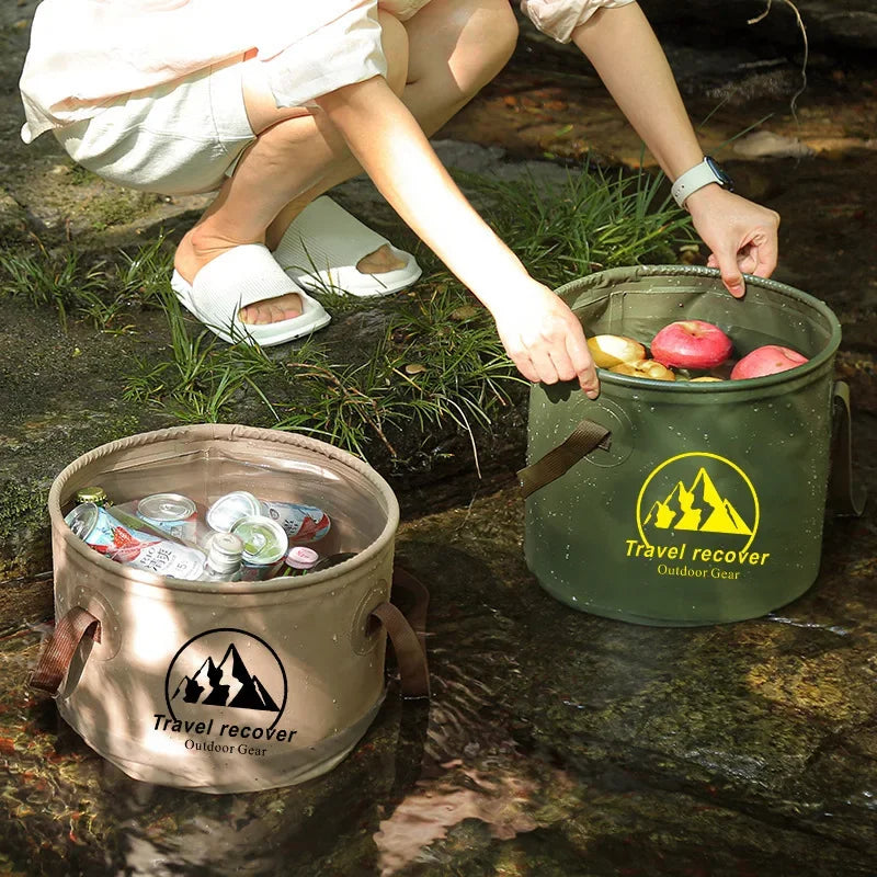 All-Purpose Foldable Water Bucket – Portable Collapsible PVC Pail for Camping, Fishing, Car Wash & Home