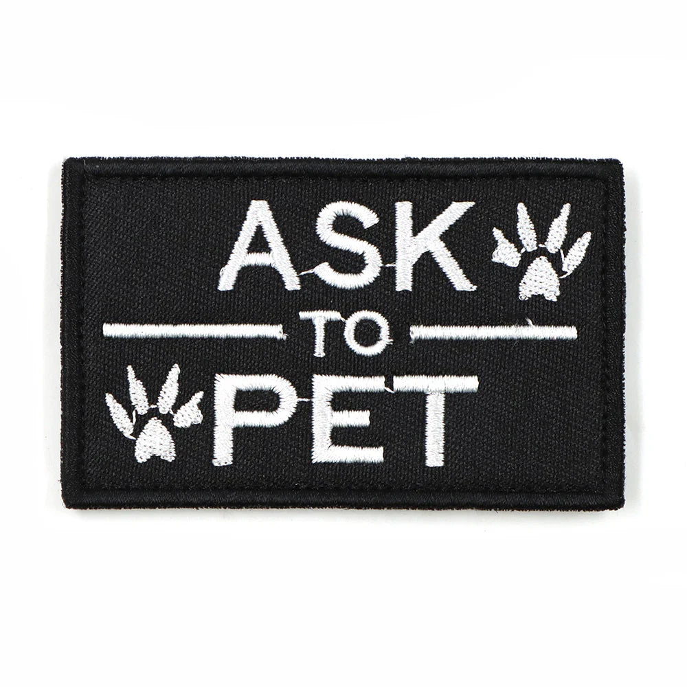 Dog Harness Patches – Hook & Loop Name Tags for Service Dogs, K9 & Emotional Support