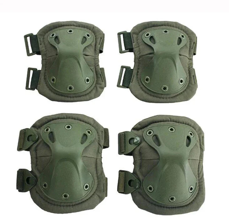 Tactical Knee & Elbow Pads Set – Camo Protective Gear for Hunting, Skating & Outdoor Sports