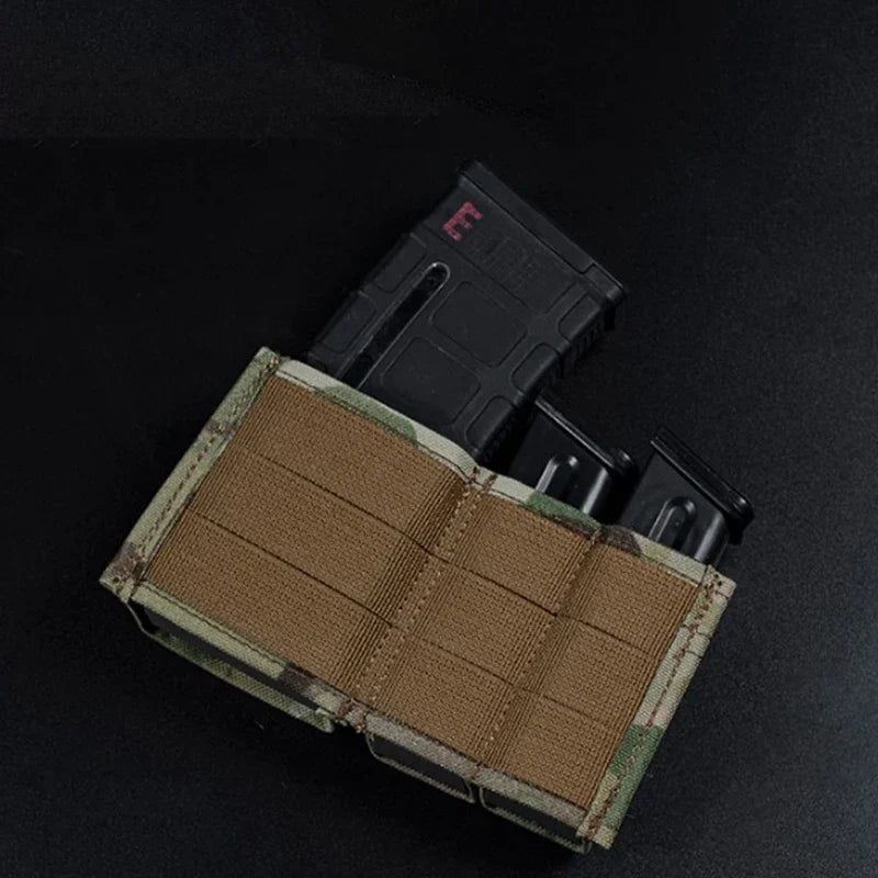 Military Double Mag Pouch – 9mm & 5.56 Magazine Holder with Quick Nylon Clip