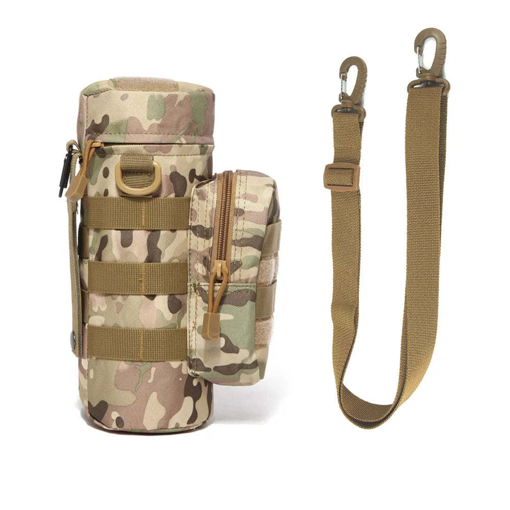 Tactical MOLLE Water Bottle Pouch – Insulated Carrier with Detachable Strap