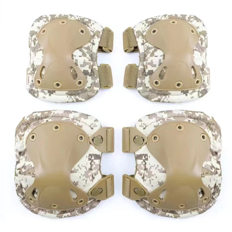Tactical Knee & Elbow Pads Set – Camo Protective Gear for Hunting, Skating & Outdoor Sports
