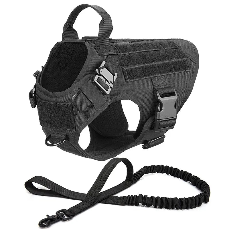 Heavy-Duty Tactical No-Pull Dog Harness Kit
