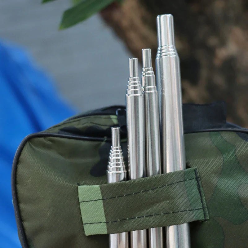 Collapsible Fire Bellowing Tool – Stainless Steel Fire Blowpipe for Camping, Survival & BBQ