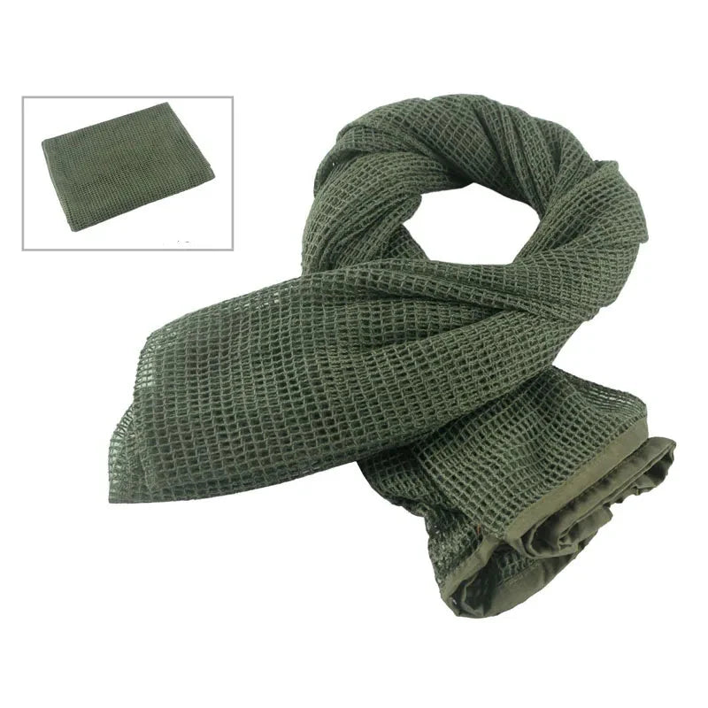 Camo Mesh Tactical Scarf – Breathable Multi-Use Outdoor & Concealment Gear