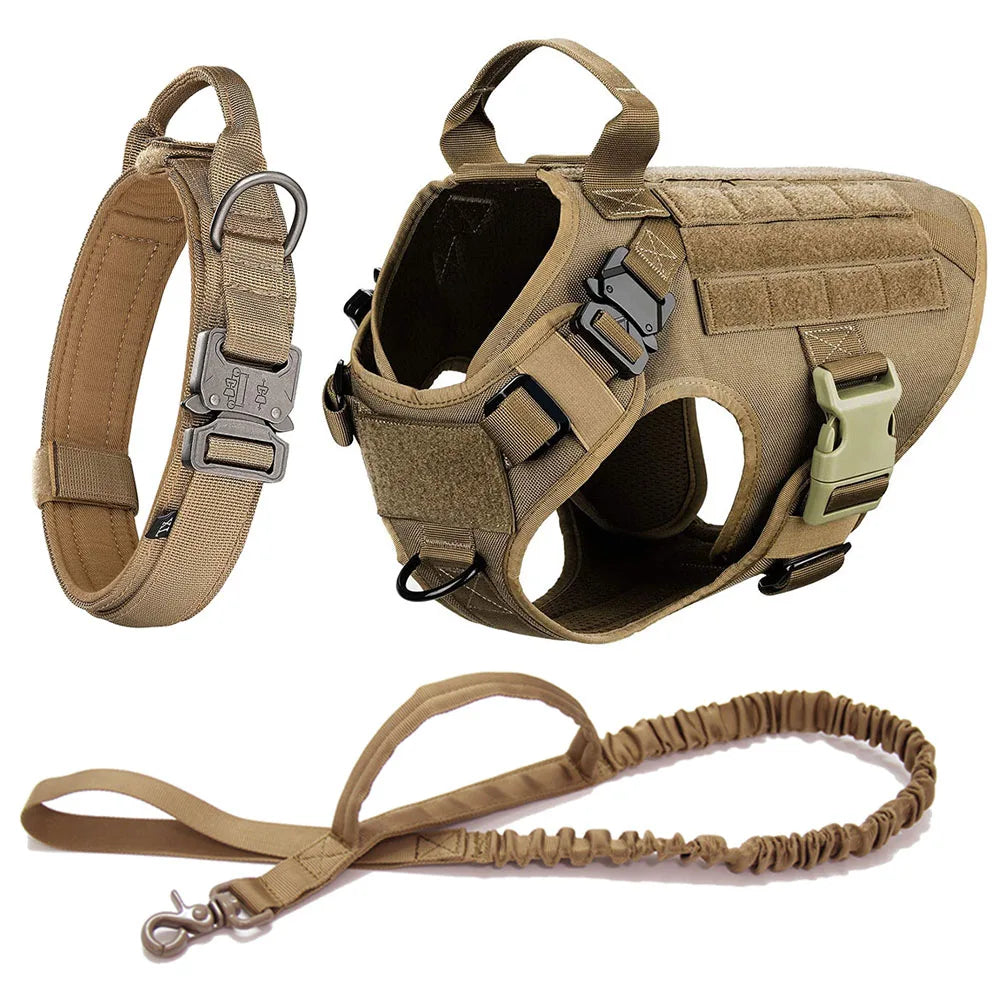 Heavy-Duty Tactical No-Pull Dog Harness Kit