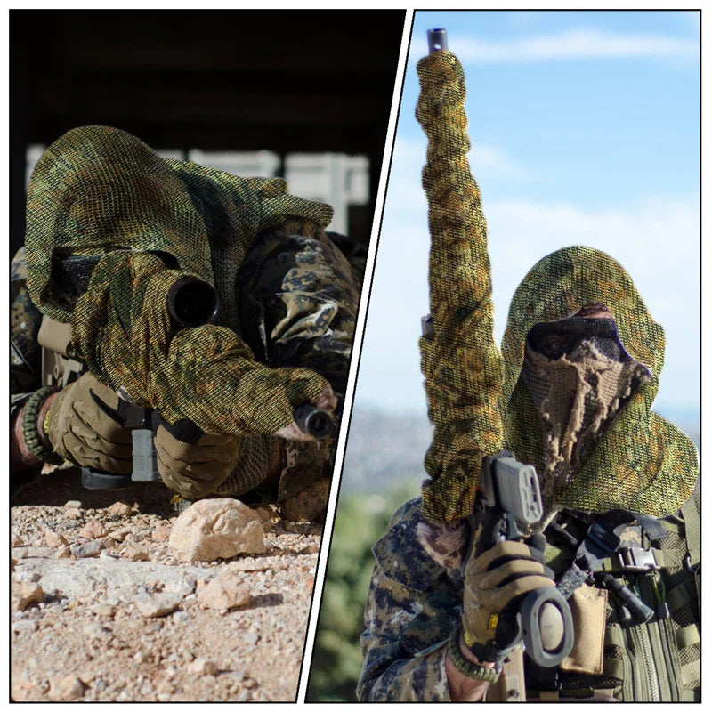 Camo Mesh Tactical Scarf – Breathable Multi-Use Outdoor & Concealment Gear