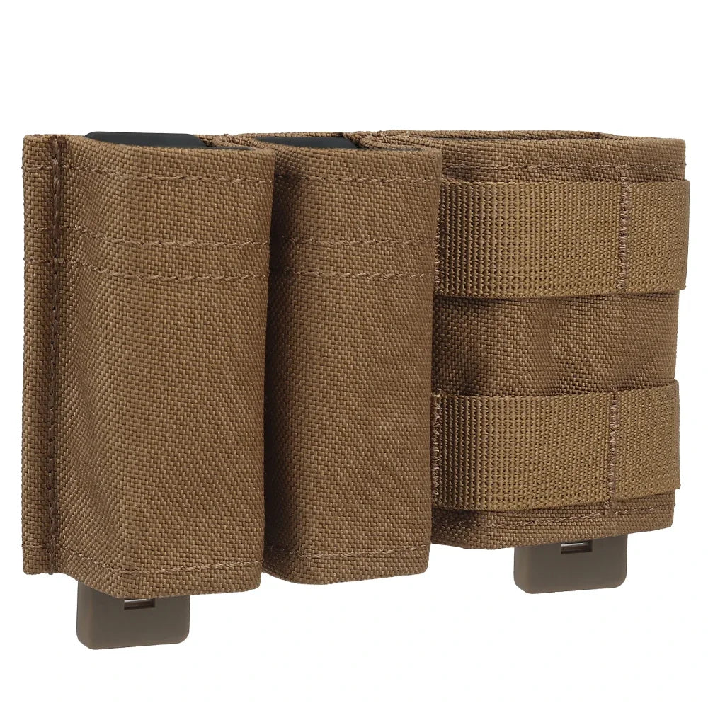 Military Double Mag Pouch – 9mm & 5.56 Magazine Holder with Quick Nylon Clip