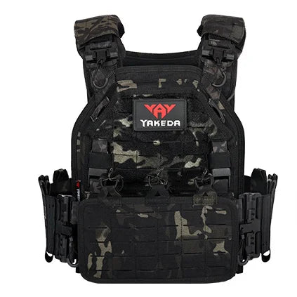 MC Camo Tactical Combat Vest – Adjustable Plate Carrier for Outdoor Adventures