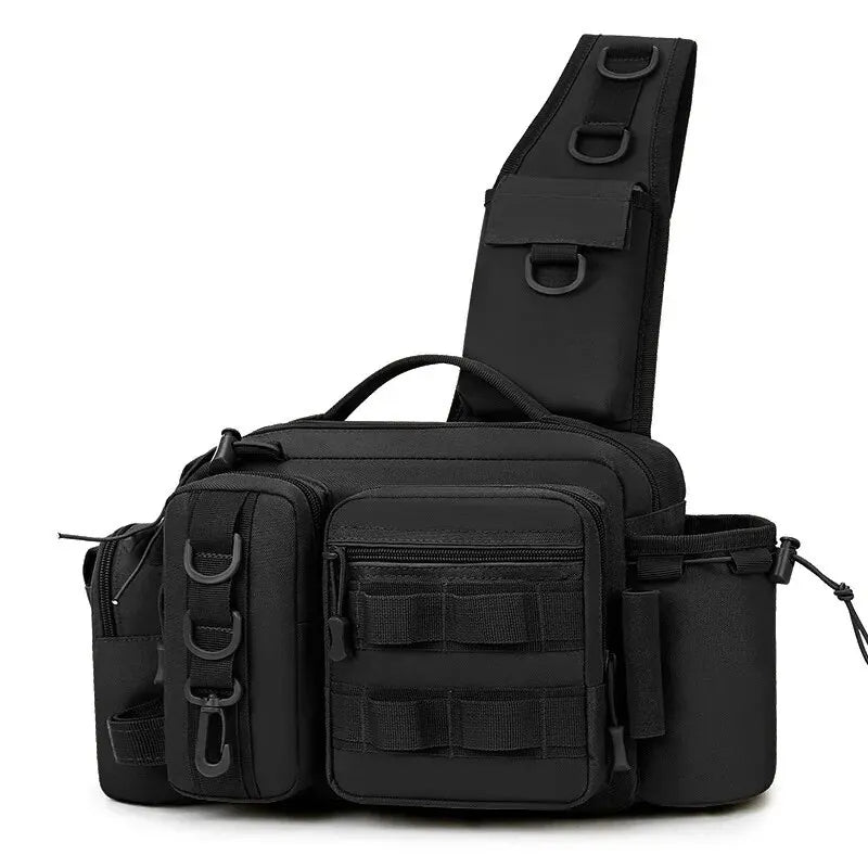Fishing Backpack with Rod Holder – Waterproof Tactical Tackle Bag