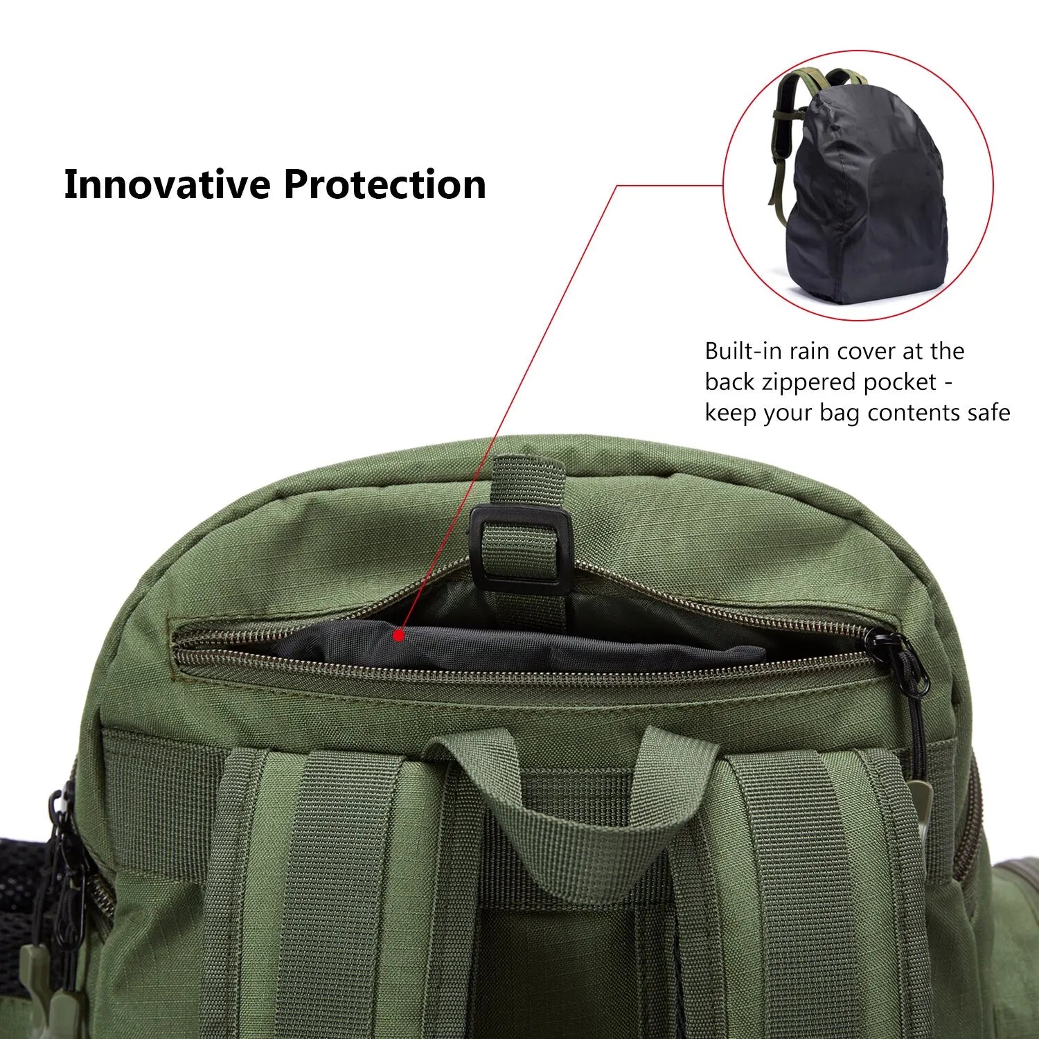 Tactical Fishing Backpack – Lightweight Waterproof Tackle Backpack & Tackle Box Bag